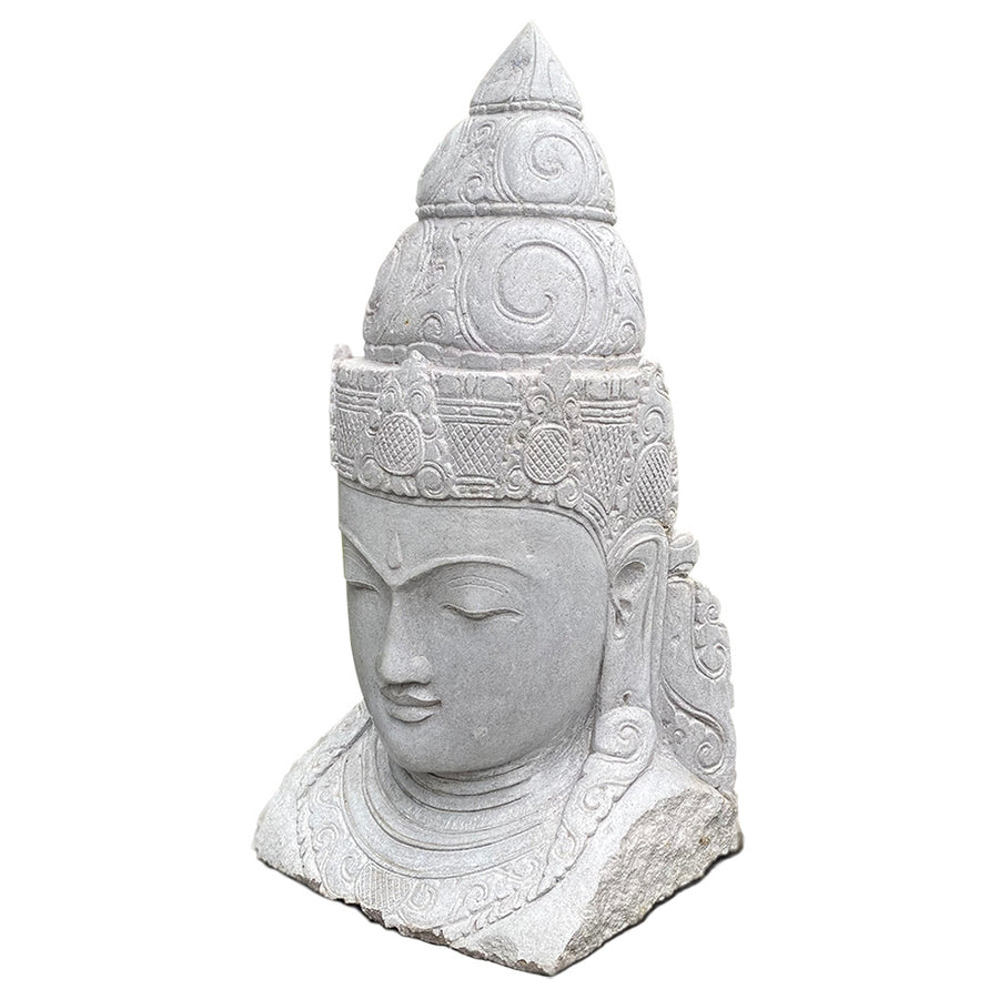 Buddha Head - Hand carved from Limestone.