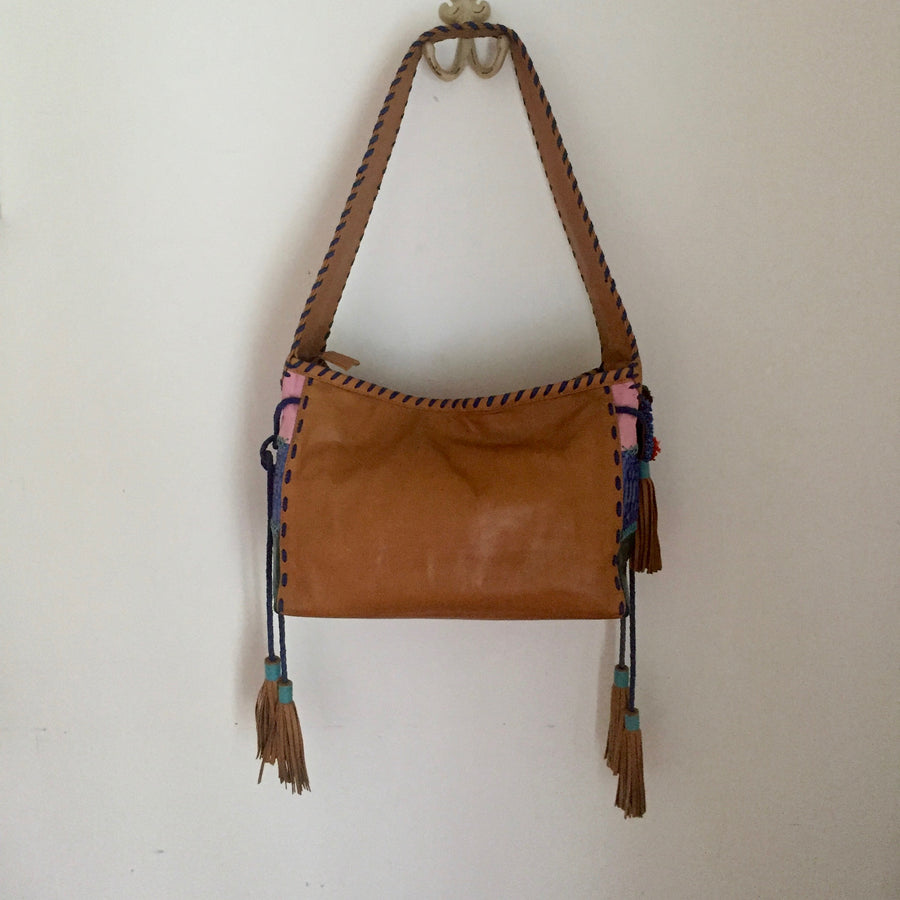 Leather Hand Embroidered Bag