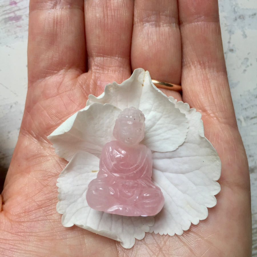 Tiny Rose Quartz Buddha
