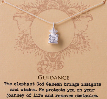 Guidance Ganesh Necklace - Silver